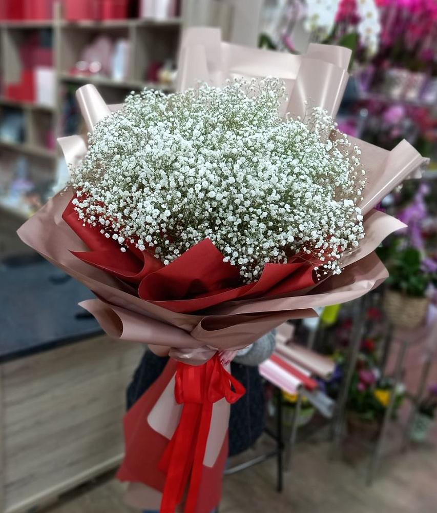 Букет Белые хлопья в Кодинске Букет цветов из: Гипсофила в Кодинске
